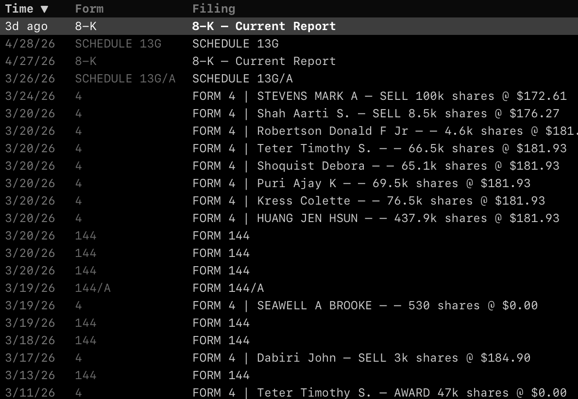 SEC function screenshot